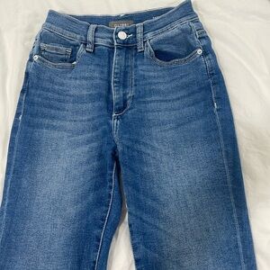 DL 1961 farrow cropped high rise Instasculp Skinny denim jean gently worn mint